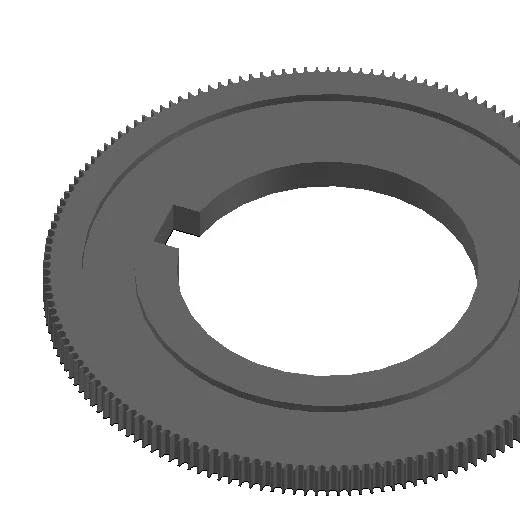 Modello CAD 3D di un componente meccanico dentato